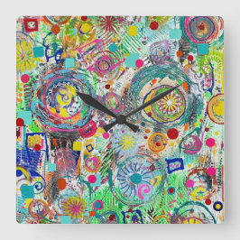 Festa em um relógio de parede