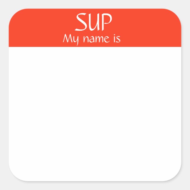 Festa engraçada do Crachá do Nome de etiqueta SUP  (Frente)