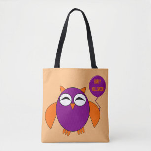 Festa Feliz de Halloween Coruja Tote Bag