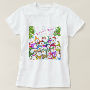 Festa Feliz de Neves com Camisas de Natal