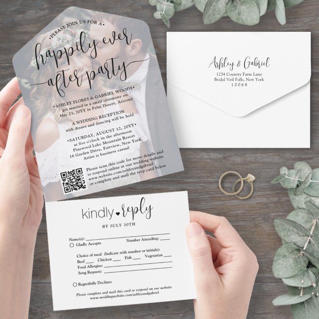 Festa Feliz para Sempre Código QR de Casamento & F (Criador carregado)