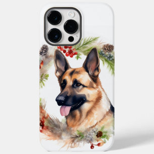 Festa Festiva de german shepherd de Natal