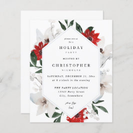 Festa Floral de Natal Vermelho e Branco