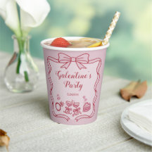 Festa Galentine's com Laço Rosa Vermelho