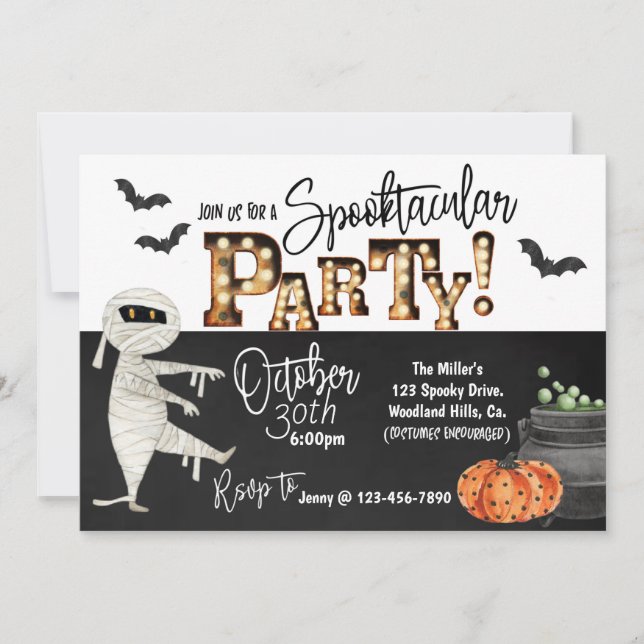 FESTA HALLOWEEN, FESTA DE CUSTOS, SPOOKY (Frente)