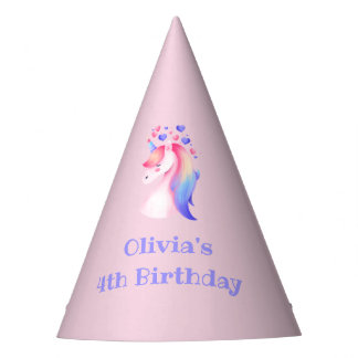 Festa jornal de aniversário unicórnio chapéu