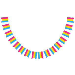 Festa LGBT de Banner de Bunting Bandeira Pansexual
