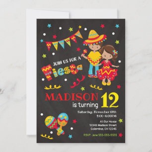 Festa Mexicana Convite de Aniversário - Todos