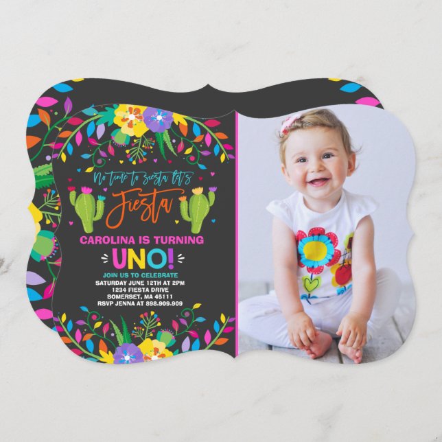 Festa mexicana do aniversário do convite do (Frente/Verso)