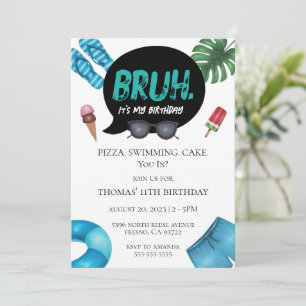Festa na Piscina do Bruh Boy para Convite de Adole