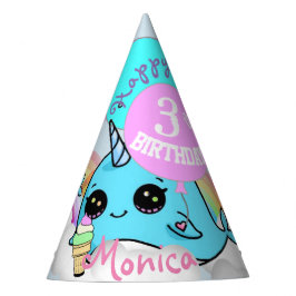 Festa Narwhall e chapéu Persoalized do favor de partido