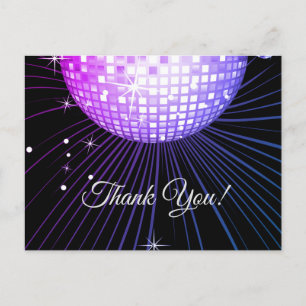 FESTA NEGRA, DISCO, DANÇA, CARTÕES DE AGRADECIMENT