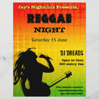 Festa Noturna Reggae ou Folheto Noturna
