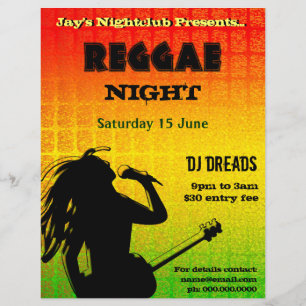 Festa Noturna Reggae ou Folheto Noturno