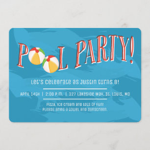 Festa piscina! Convite