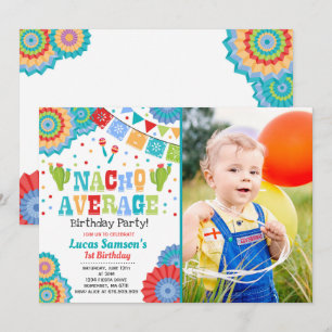 Festa primeiro aniversario Convite Nacho Média de 