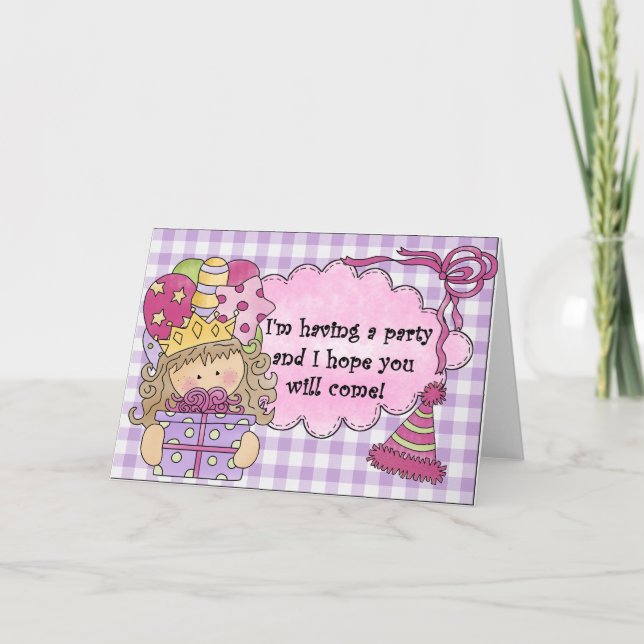 Festa Princesa Convite de Aniversário (Frente)