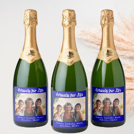 Festa real de nomes brancos azuis dos melhores ami