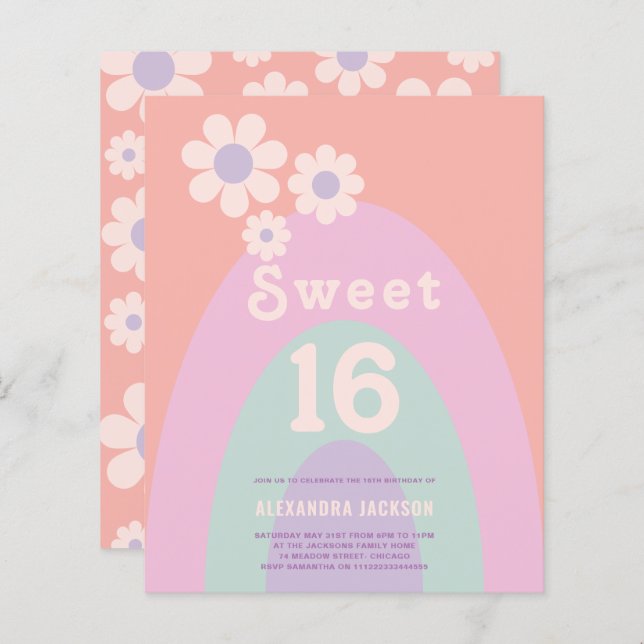 Festa Retro de 16 Anos (Frente/Verso)