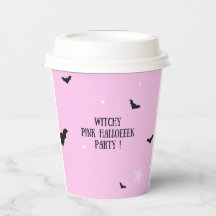 festa rosa do halloween, convite,