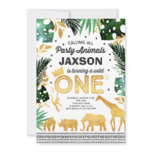 Festa Selvagem de Convite para o Aniversário