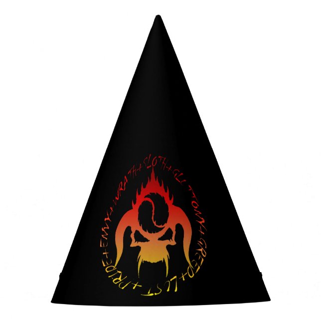 Festa Um chapéu de partido personalizado de sete pecados (Frente)