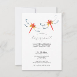 Festas de noivado Convites Dragonfly Vermelha