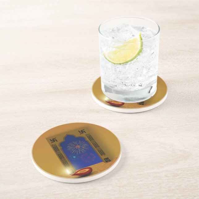 Festivas Happy Diwali Fireworks - Porta copos de S (Lateral)