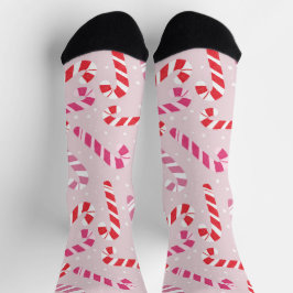 Festive Candy Cane Socks