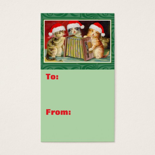 Festive Feline Accordion Players Christmas (Frente)