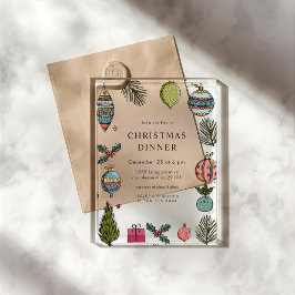 Festive Watercolor Christmas Dinner