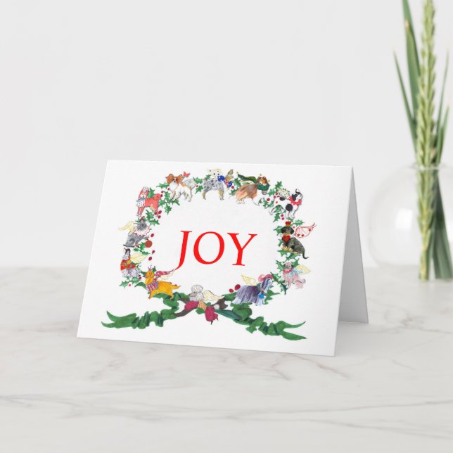 Festividades 12 cães do cartão de saudação de Natal, versão 201 (Frente)