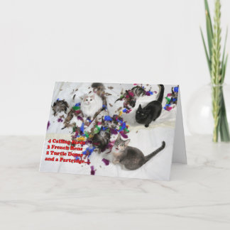 Festividades 12 dias de cartão de saudação de Natal