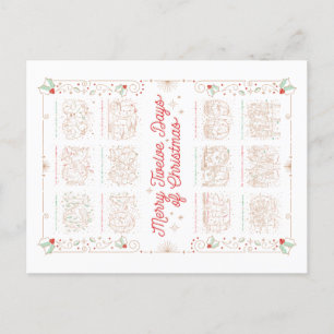 Festividades 12 DIAS DE NATAL / Cartão Postal de Natal