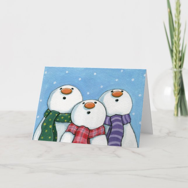 Festividades 3 Cartão de Saudação de Neve (Frente)