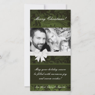 Festividades 4x8 Arco Floral Verde Ribbo FOTO Cartão de Natal