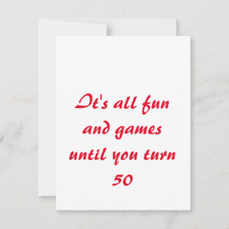 Festividades 50º cartão de aniversário.
