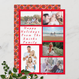 Festividades 6 Foto Colagem - feliz cartão vermelho de feriado