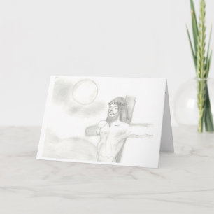 Festividades "A crucificação", um cartão de Páscoa