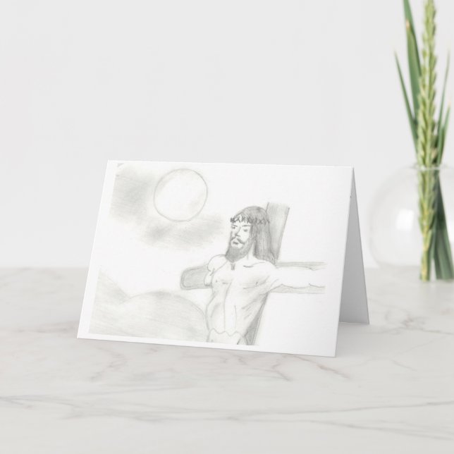 Festividades "A crucificação", um cartão de Páscoa (Frente)