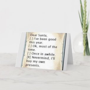 FESTIVIDADES **A LISTA SONHADA NOVAMENTE** CARTÃO DE NATAL