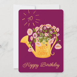 Festividades A vida é melhor no cartão personalizado de jardim