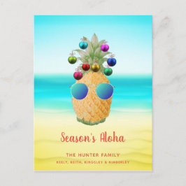 Festividades Abacaxi de Natal Aloha | Cartão Postal