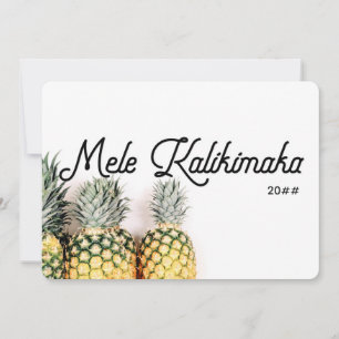 Festividades Abacaxi tropical Mele Kalikimaka Cartão de Natal