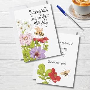 Festividades Abeelha Zumbindo de Alegria no Seu Cartão de Anive