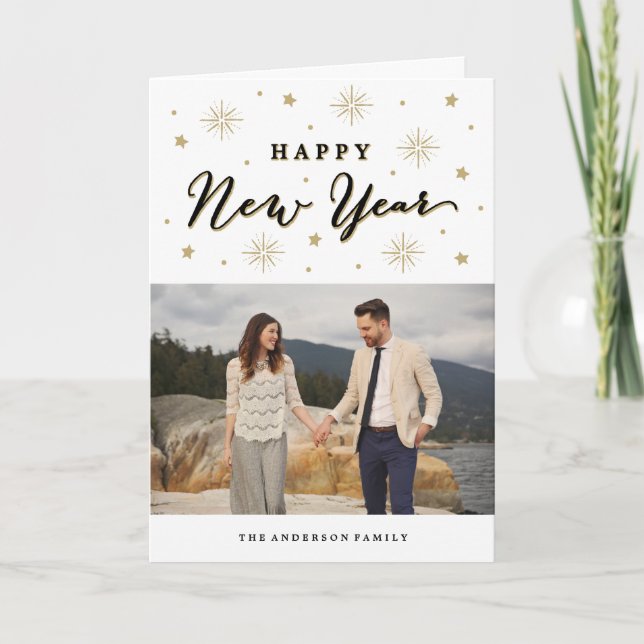 Festividades Acenda o céu | Cartão de Saudação de Foto Feriado (Frente)