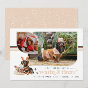 Festividades Aconchegante e Fofo   Cartão de Foto de Férias de 