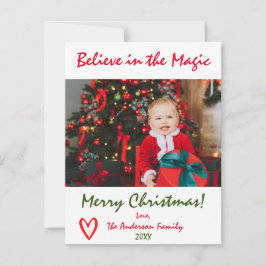 Festividades Acredite na Foto Mágica de Natal do Cartão de Féri