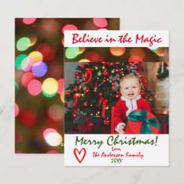 Festividades Acredite na Magia do Natal Foto Cartão de Férias