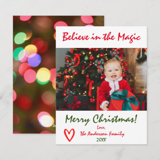 Festividades Acredite na Magia do Natal Foto Cartão de Férias